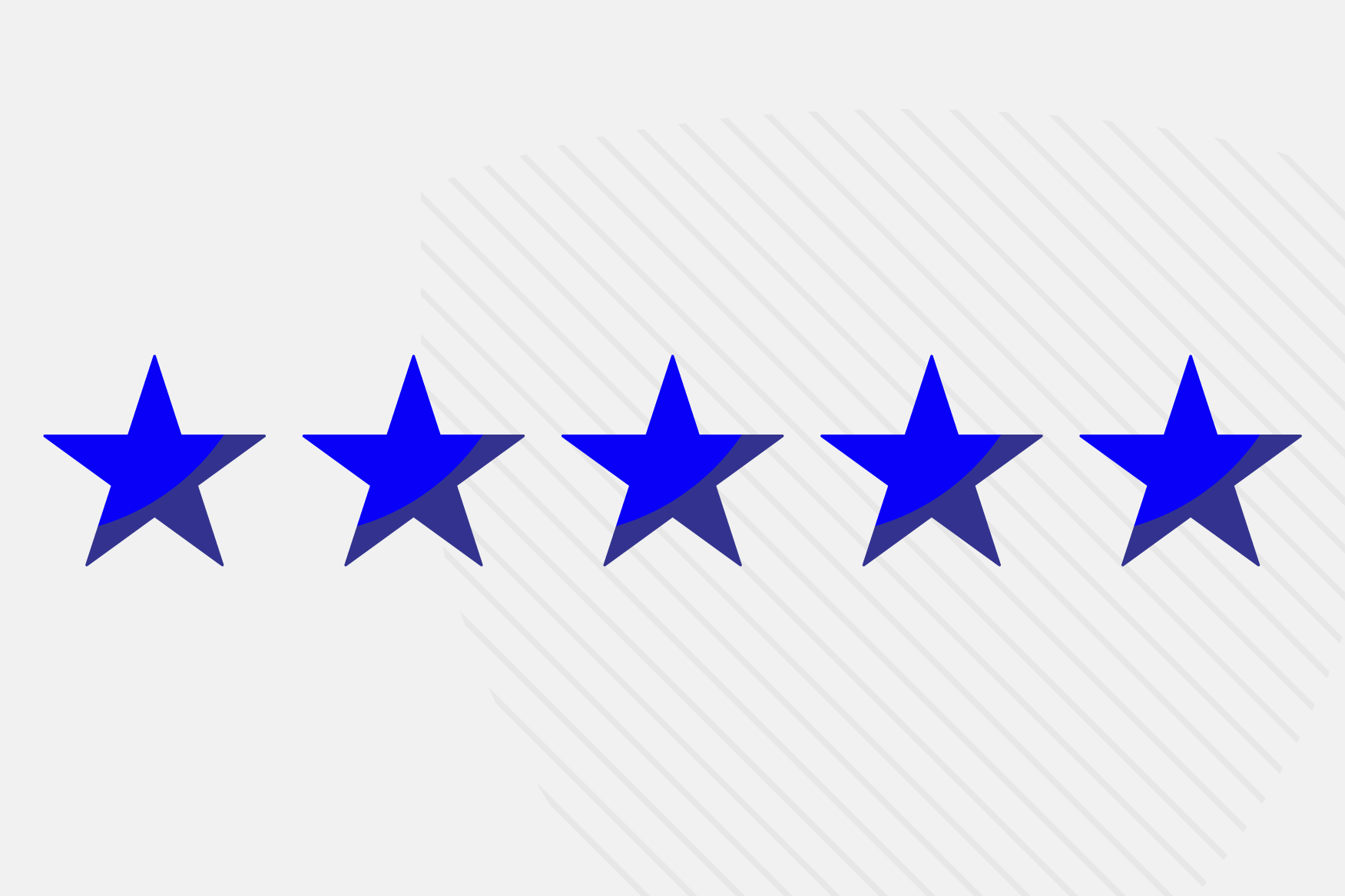 Gray Background with 5 blue stars